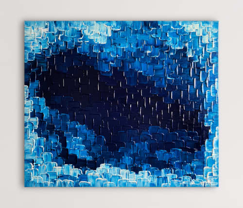 Antarctica (SOLD) | Oil And Acrylic Painting in Paintings by Alessia Lu. Item composed of canvas in contemporary or modern style