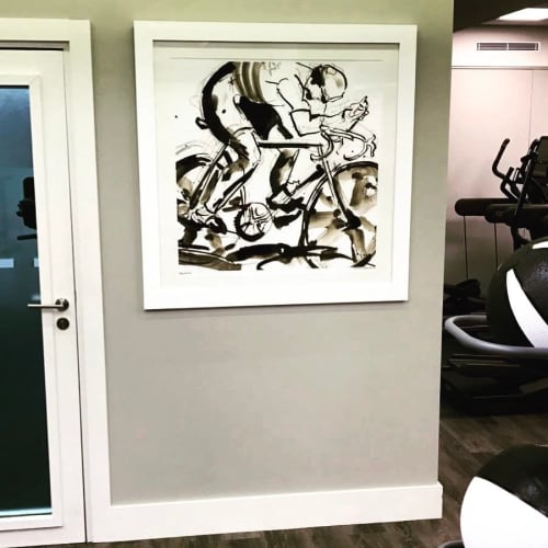 Greg LeMond | Oil And Acrylic Painting in Paintings by Anna-Louise Felstead | Thirty-Nine Monte-Carlo in Monaco. Item composed of canvas