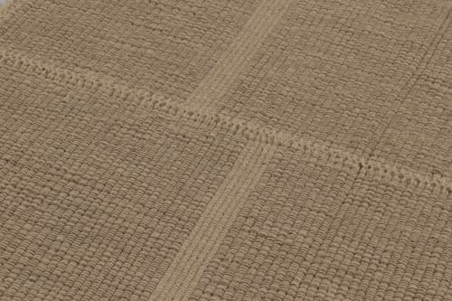 Rug & Kilim's Accent Kilim with Textural Beige and Brown | Area Rug in Rugs by Rug and Kilim