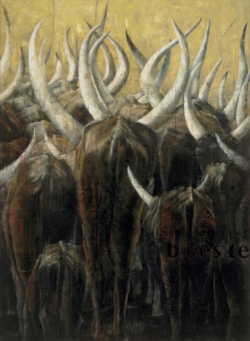 Erica Hopper "Beeste" | Oil And Acrylic Painting in Paintings by YJ Contemporary Fine Art | YJ Contemporary Fine Art in East Greenwich. Item made of canvas