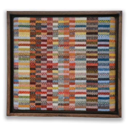 Handwoven wall art | Wall Sculpture in Wall Hangings by Freya Walker Studio. Item made of wood with wool works with boho & contemporary style