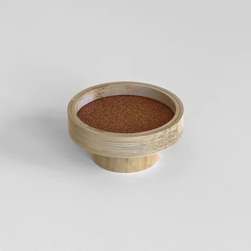 Podium Tray Round S | Serving Tray in Serveware by Mianzi. Item made of bamboo