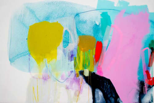 Let Me Know | Oil And Acrylic Painting in Paintings by Claire Desjardins. Item composed of canvas