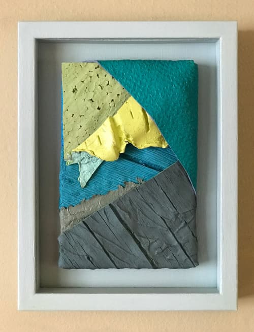 Dissocation 63 (Framed by artist) Textured Acrylic Painting | Oil And Acrylic Painting in Paintings by Helena Parriott. Item made of wood with canvas works with minimalism & contemporary style