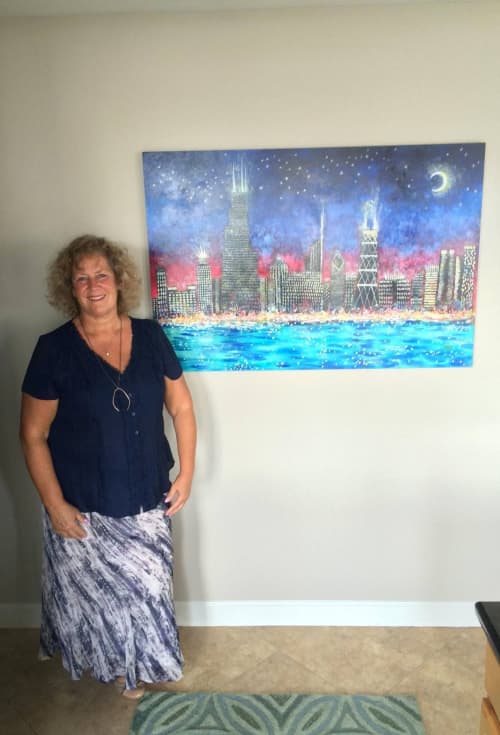 Chicago Skyline | Prints by Judith Joseph. Item composed of paper