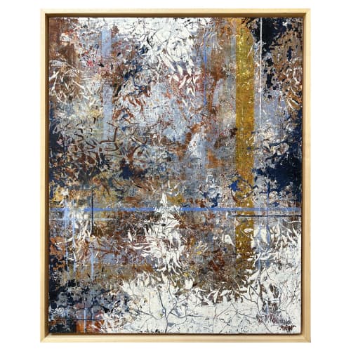 "Garden Trellis 2" painting | Oil And Acrylic Painting in Paintings by Stephanie Thwaites Art. Item made of wood & synthetic