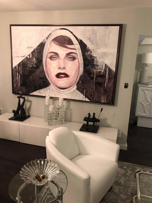 HIEROFANTE V | Oil And Acrylic Painting in Paintings by Roldan Lauzan Studio. Item composed of canvas and synthetic