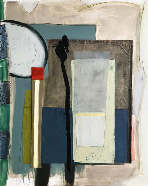 Coastal Folly Series #1 | Mixed Media by Debra Yates | Debra Yates | The Art of Space in Lake Worth. Item composed of canvas and synthetic