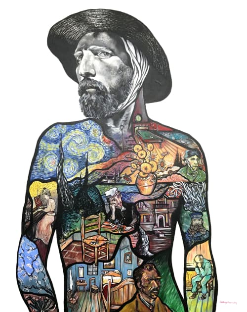 Vincent Van Gogh | Oil And Acrylic Painting in Paintings by Anthony Hernandez Art. Item made of canvas with synthetic