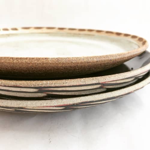 ceramic dinner plates | Dinnerware by Ceramics by Judith. Item composed of stoneware