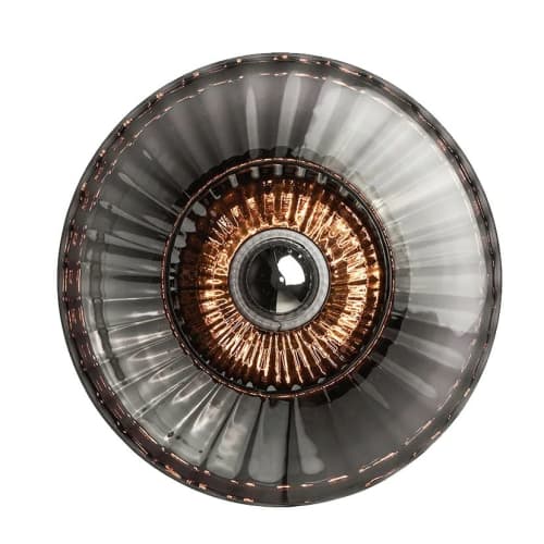 New Wave Optic Wall Sconce XL Smoke | Sconces by Marie Burgos Design and Collection