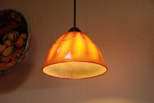 Amber Pendants | Pendants by Rick Strini. STRINI ART GLASS | Andalé in Los Gatos. Item made of glass