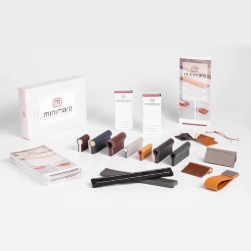 Minimaro - Sample Set | Knob in Hardware by minimaro - luxury furniture handles. Item composed of copper and leather