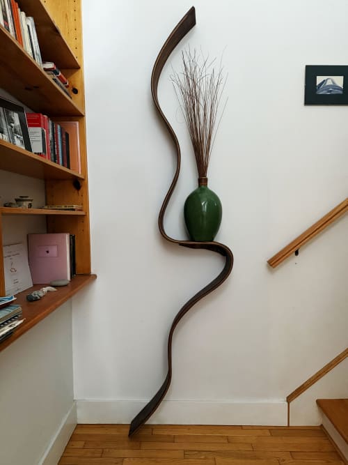 Alaria Seaweed Shelf | Sculptures by Randy Mugford. Item composed of walnut