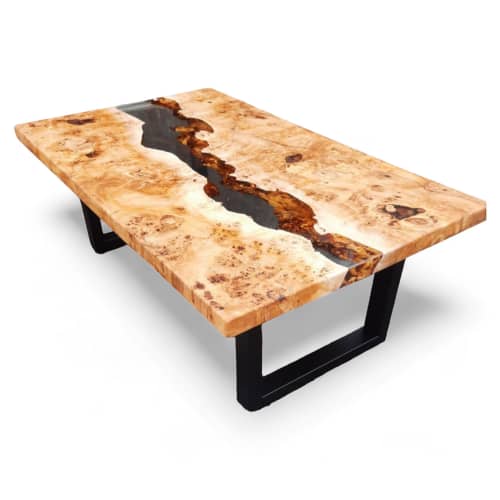 Clear Epoxy Coffee Table | Tables by Ironscustomwood. Item composed of wood and synthetic