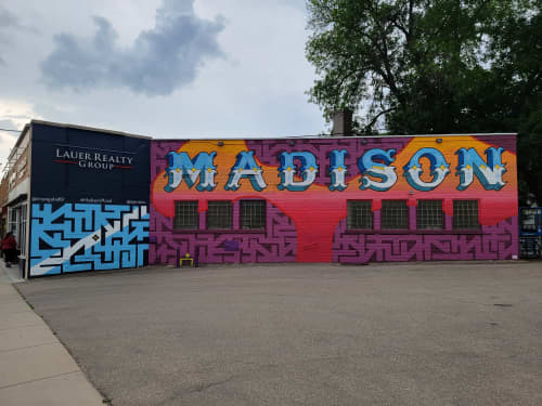Madison Mural | Street Murals by Liubov Szwako Triangulador. Item composed of synthetic
