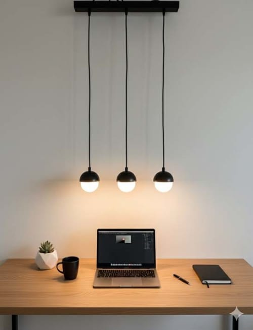 Modern Triple Pendant Light | Pendants by ATELIER 10. Item composed of metal in minimalism or contemporary style