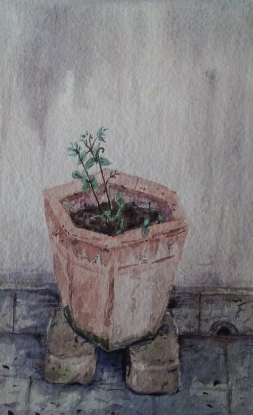 Landscape | Watercolor Painting in Paintings by Arttake. Item made of paper compatible with boho and contemporary style