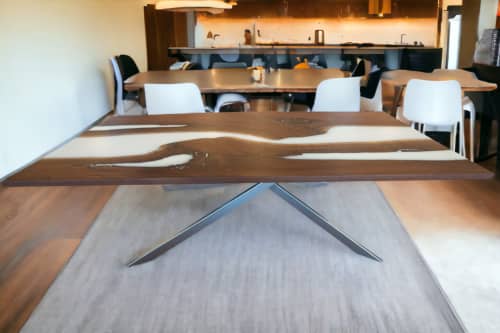 Epoxy Dining Table, Epoxy Resin Table, Epoxy Wood Table | Tables by Innovative Home Decors. Item made of wood compatible with country & farmhouse and art deco style