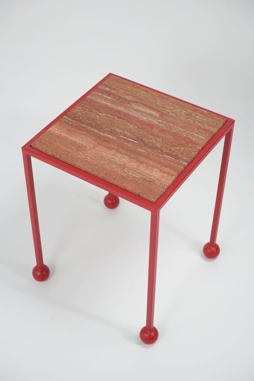 Orbit side table | Tables by DFdesignLab - Nicola Di Froscia. Item made of steel & stone compatible with contemporary and art deco style