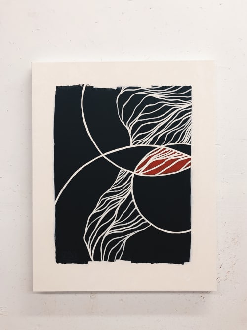 Merger | Oil And Acrylic Painting in Paintings by Strider Patton. Item composed of canvas and synthetic