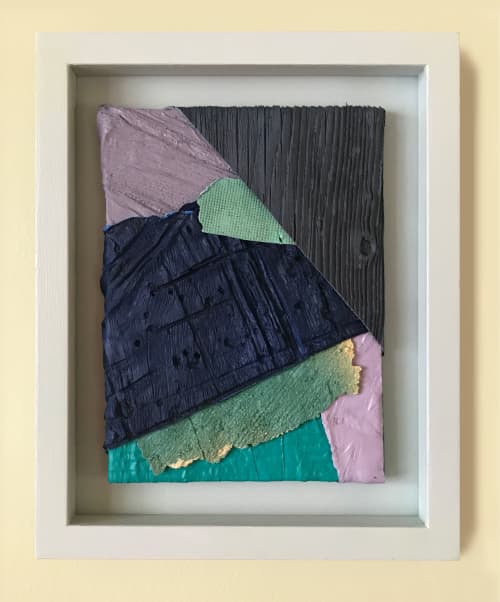 Dissociation 56 (Framed by artist) Textured Acrylic Painting | Oil And Acrylic Painting in Paintings by Helena Parriott. Item works with minimalism & contemporary style