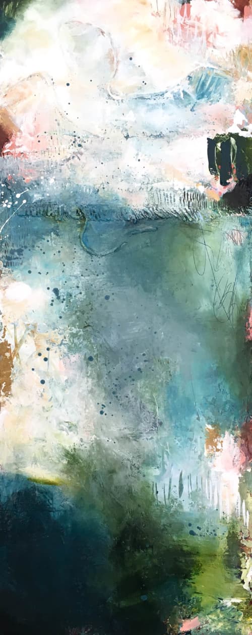 Where the Wild Thyme Blows | Oil And Acrylic Painting in Paintings by Jennifer McHugh. Item made of canvas
