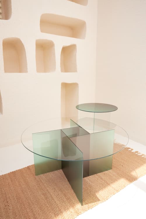 Cosmos Green Coffee Table | Tables by STUDIO MONSOLEIL. Item made of glass works with modern style