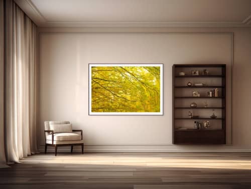 Yellow Autumn and Rain  Digital-only offering for Trade | Photography by Caroyl La Barge›. Item composed of canvas and paper in contemporary or country & farmhouse style