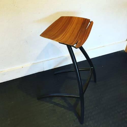 'La Brasa' bar stool | Chairs by Blue Barn Outdoor living | La Brasa in Somerville. Item composed of walnut and steel