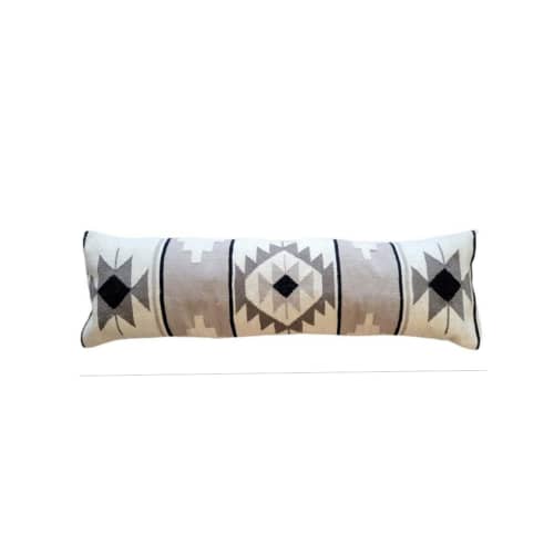 Dima Handwoven Extra Long Wool Lumbar Pillow Cover | Cushion in Pillows by Mumo Toronto. Item composed of fabric compatible with boho and country & farmhouse style