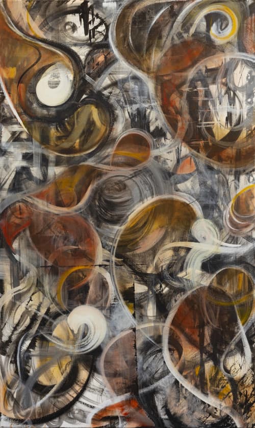 Beehive | Oil And Acrylic Painting in Paintings by Jill Krutick. Item composed of canvas and synthetic