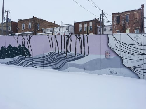 Prestine Winter Mural | Street Murals by Strider Patton. Item composed of synthetic