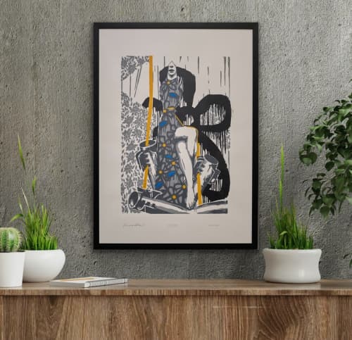 Destruction silkscreen | Prints by Mykhailo Korobkov. Item made of paper compatible with contemporary style