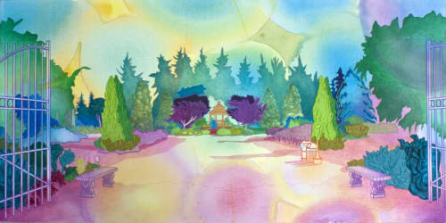 Eden’s Edge | Oil And Acrylic Painting in Paintings by Elizabeth Gahan. Item composed of canvas & synthetic