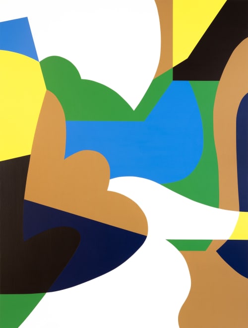 Care | Oil And Acrylic Painting in Paintings by Kotaro Machiyama. Item composed of canvas in japandi or art deco style