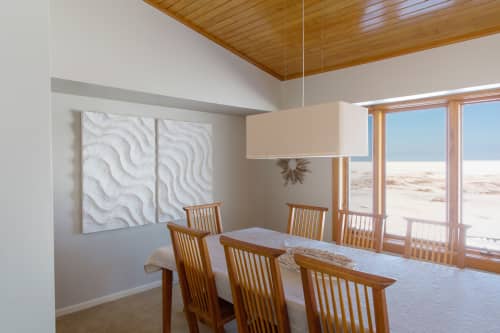 White wave 7 | Wall Sculpture in Wall Hangings by Joseph Graci | Private Residence, Marquette, MI in Marquette. Item made of wood