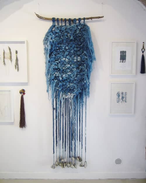 Woad Thread Weaving | Macrame Wall Hanging in Wall Hangings by Liz Robb | SCAD Lacoste in Lacoste. Item composed of cotton and fiber