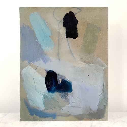 Just Another Beautiful Battleship Gray Day | Oil And Acrylic Painting in Paintings by Nicole Marshall Simms. Item made of canvas with synthetic works with minimalism & contemporary style