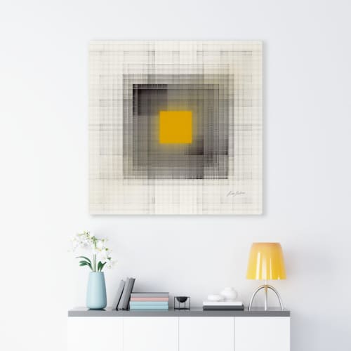 Minimal 36207 | Oil And Acrylic Painting in Paintings by Rica Belna. Item composed of canvas & synthetic compatible with minimalism style