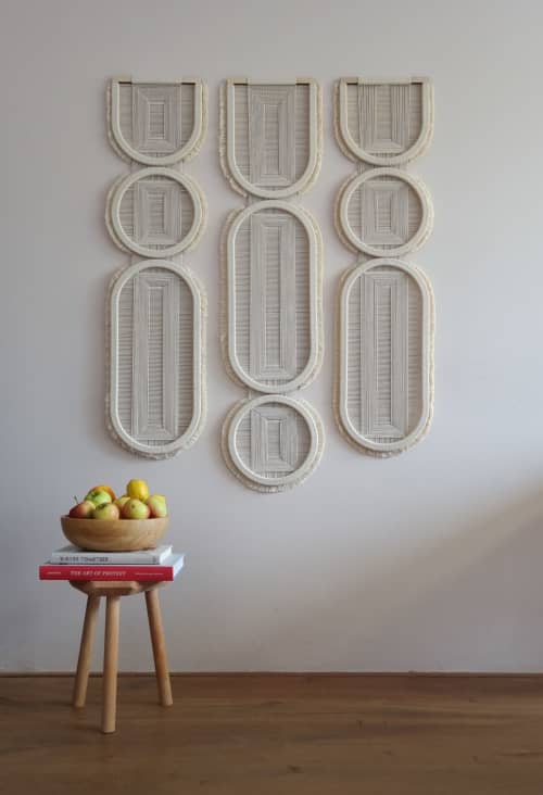 Connect 02 | Macrame Wall Hanging in Wall Hangings by studionom.. Item made of wood with cotton works with minimalism & contemporary style