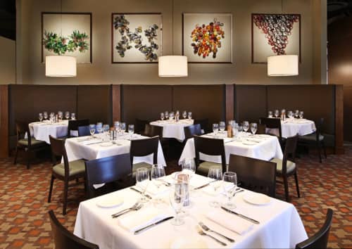 The Four Seasons | Wall Sculpture in Wall Hangings by April Wagner, epiphany studios | The Stand Gastro Bistro Restaurant in Birmingham. Item composed of glass