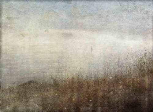 Blurred Lines | Oil And Acrylic Painting in Paintings by Irena Orlov. Item composed of canvas