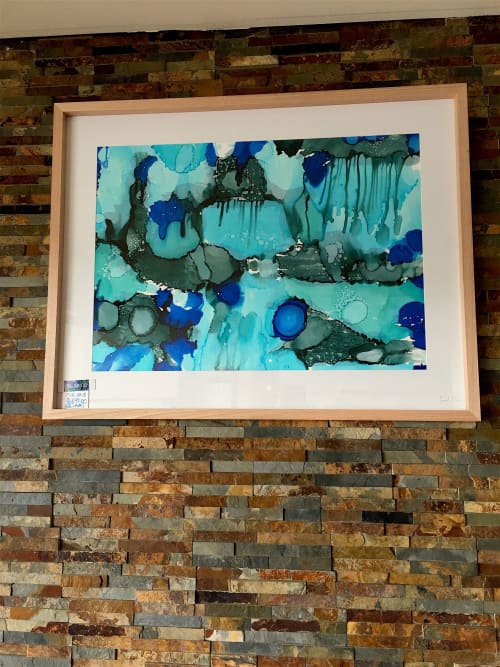 Deep Sea 3. | Oil And Acrylic Painting in Paintings by Sarah Clark Artwork | Melbourne in Melbourne. Item made of canvas