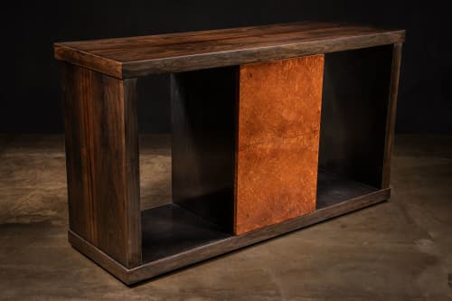 Bertolucci Exotic Wood and Oil Rubbed Bronze Sideboard. | Cabinet in Storage by Costantini Design. Item composed of wood and bronze in contemporary or modern style