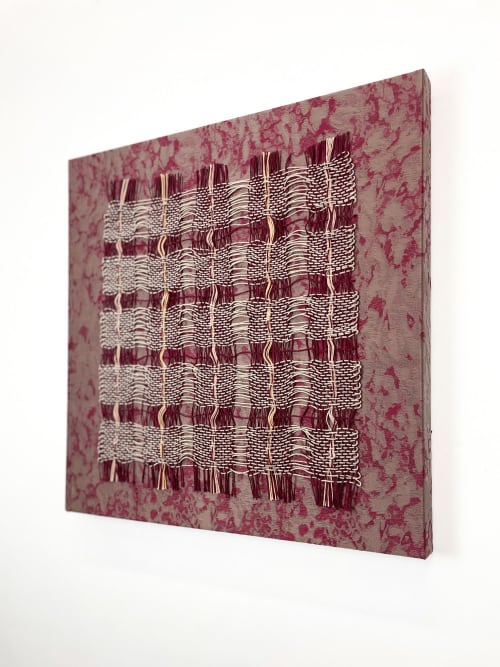 Petrichor VI | Tapestry in Wall Hangings by Renata Daina. Item made of wood with cotton works with mid century modern & contemporary style