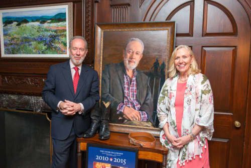 Portrait of Master Jeff Brenzel | Oil And Acrylic Painting in Paintings by Heidi Coutu | Yale University in New Haven. Item made of canvas
