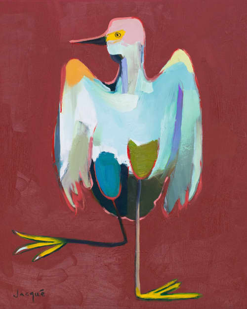 Clark | Oil And Acrylic Painting in Paintings by Jacque Price. Item made of canvas works with boho & contemporary style