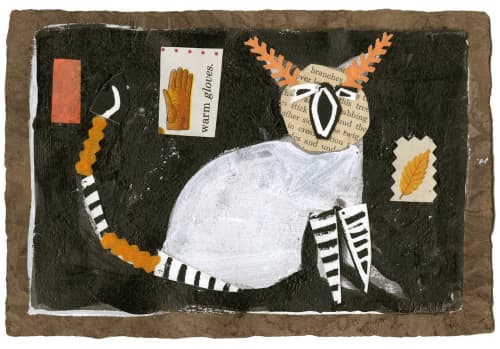 Koala Cat | Prints by Pam (Pamela) Smilow. Item composed of paper and synthetic