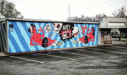 VORTEX mural | Street Murals by Leigh Ann Culver | The Vortex in Atlanta